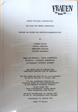 Frauen am Rande des Nervenzusammenbruchs (Mujeres al borde de un ataque de nervios)
